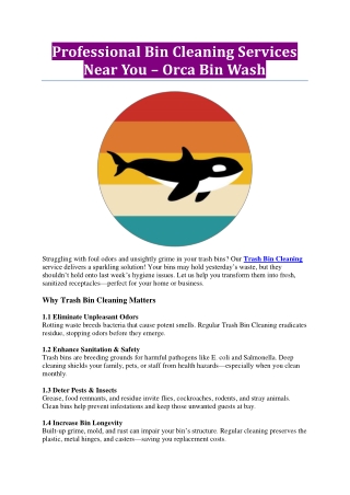 Trash bin cleaning service near me