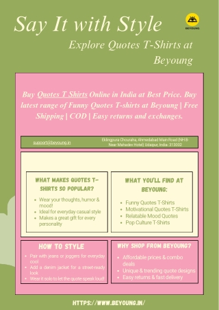 Quotes T-Shirts That Spark a Smile – Only at Beyoung