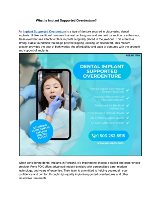 What Is Implant Supported Overdenture ?
