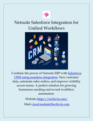 Netsuite Salesforce Integration for Unified Workflows