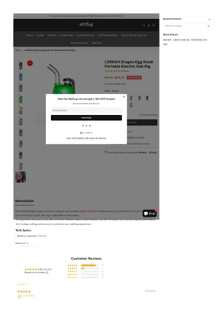 420buy lookah dragon egg small portable electric dab rig