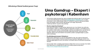 Ekspert i psykoterapi i København