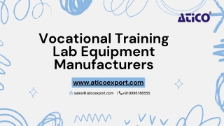 India's Reliable Vocational Training Lab Equipment Manufacturers