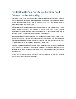 The Best Start for Your Furry Friend Buy Kitten Food Online at Low Prices from Zigly