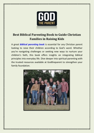 Best Biblical Parenting Book to Guide Christian Families in Raising Kids