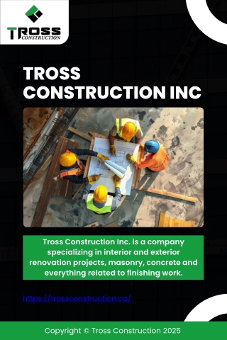 Tross Construction is a Montréal-based residential construction company