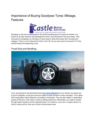 Importance of Buying Goodyear Tyres_ Mileage, Features
