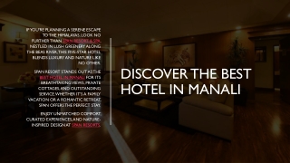 Discover the Best Hotel in Manali