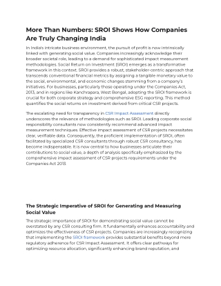 More Than Numbers_ SROI Shows How Companies Are Truly Changing India