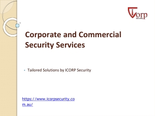 Corporate and Commercial Security Services - ICORP Security