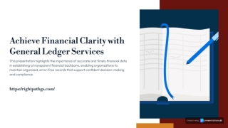 Achieve Financial Clarity with General Ledger Services