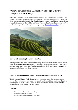 Experience the Timeless Charm of Cambodia Tourism