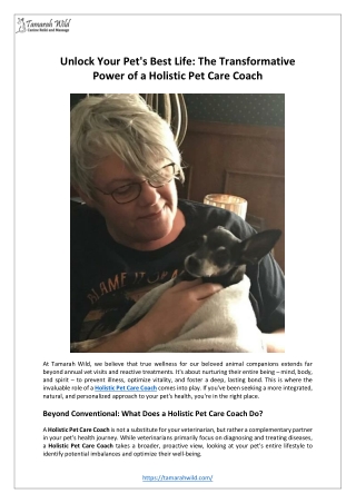 Unlock Your Pet’s Best Life: The Transformative Power of a Holistic Pet Care