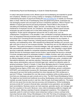 Understanding Payroll and Bookkeeping A Guide for Global Businesses