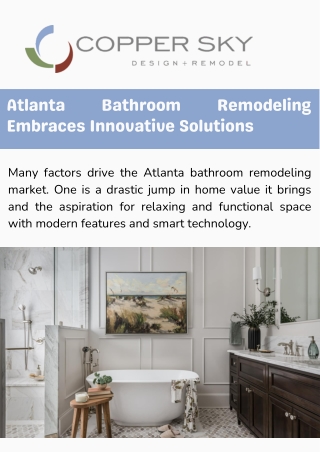 Atlanta Bathroom Remodeling Embraces Innovative Solutions