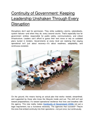 Continuity of Government_ Keeping Leadership Unshaken Through Every Disruption