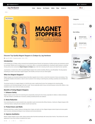 Discover Top-Quality Magnet Stoppers in Zirakpur by Jag Hardware