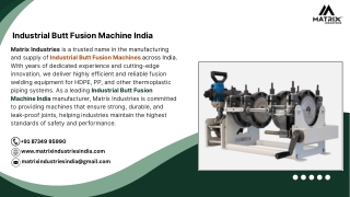 Industrial Butt Fusion Machine India