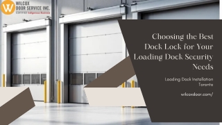Loading Dock Installation Toronto