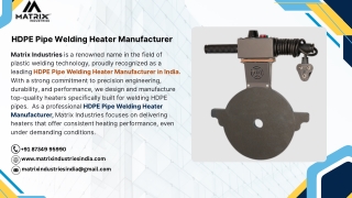 HDPE Pipe Welding Heater Manufacturer