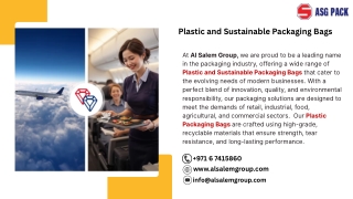 Plastic and Sustainable Packaging Bags