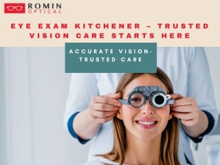 Full Service Eye Exams in Kitchener – See Better, Feel Confident