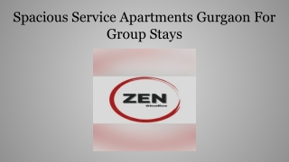 Spacious Service Apartments Gurgaon For Group Stays