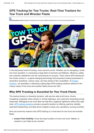 GPS Tracking for Tow Trucks_ Real-Time Trackers for Tow Truck and Wrecker Fleets