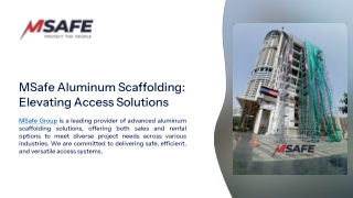 MSafe Aluminum Scaffolding Elevating Access Solutions