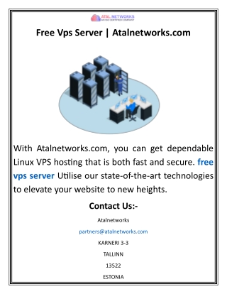 Free Vps Server  Atalnetworks.com