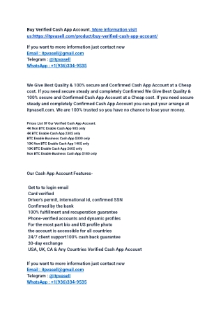 Best 20 Sites Buy Verified Cash App Accounts 100% Safe (2)