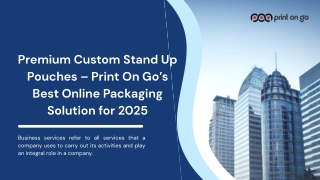 Premium Custom Stand Up Pouches – Print On Go’s Best Online Packaging Solution for 2025
