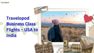 Travelopod Business Class Flights – USA to India