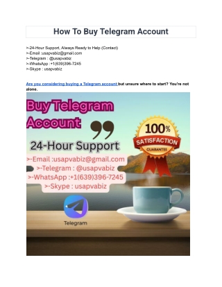 5 Best Site  Verified Telegram Account