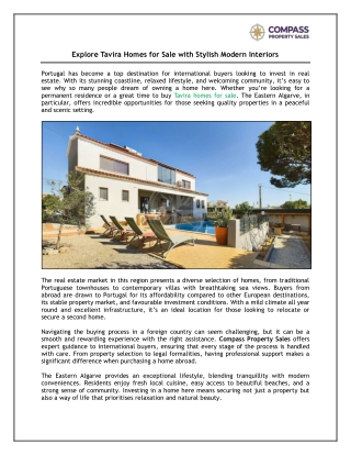 Explore Tavira Homes for Sale with Stylish Modern Interiors