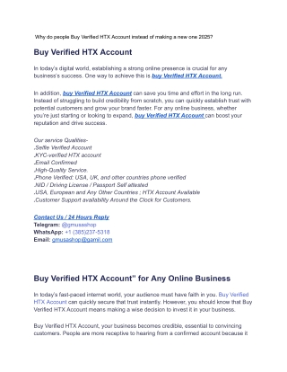 _Why do people Buy Verified HTX Account instead of making a new one 2025_
