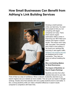 How Small Businesses Can Benefit from AdHang