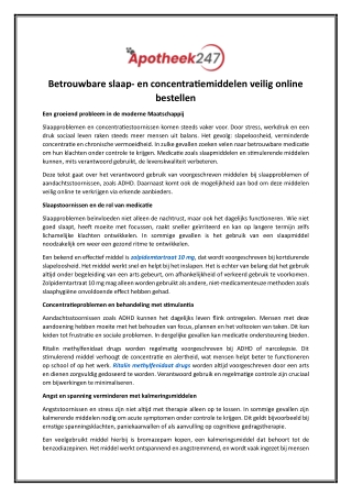 Hoe Bromazepam 6 Mg Slaapmiddel Kan Helpen bij Rust