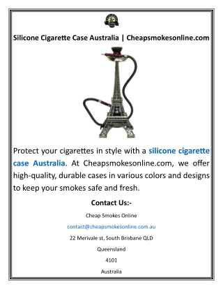 Silicone Cigarette Case Australia  Cheapsmokesonline