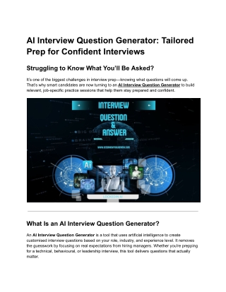 AI Interview Question Generator_ Tailored Prep for Confident Interviews