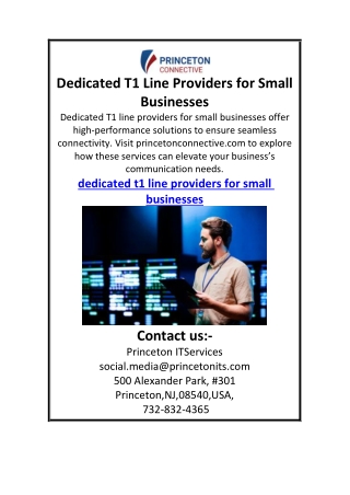 Dedicated T1 Line Providers for Small Businesses