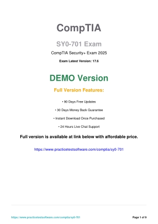 SY0-701 PDF Question Answers