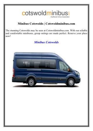 Minibus Cotswolds Cotswoldminibus.com