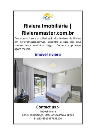 Riviera Imobiliária  Rivieramaster.com.br