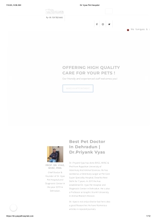 Dr Vyas Pet Hospital
