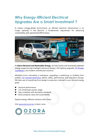 Why Energy-Efficient Electrical Upgrades Are a Smart Investment