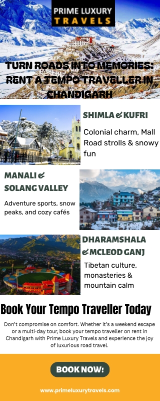 Turn Roads into Memories Rent a Tempo Traveller in Chandigarh