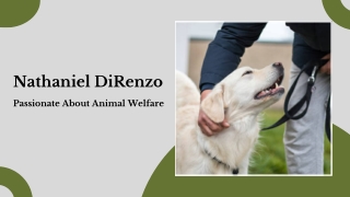 Nathaniel DiRenzo - Passionate About Animal Welfare