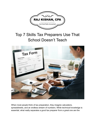 Top 7 Skills Tax Preparers Use That School Doesn’t Teach
