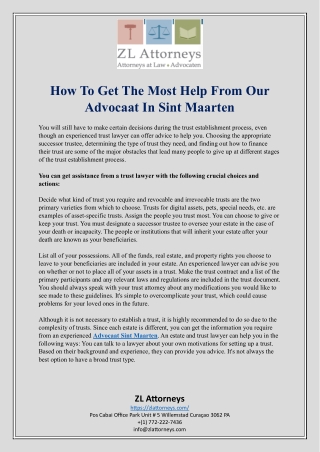 How To Get The Most Help From Our Advocaat In Sint Maarten